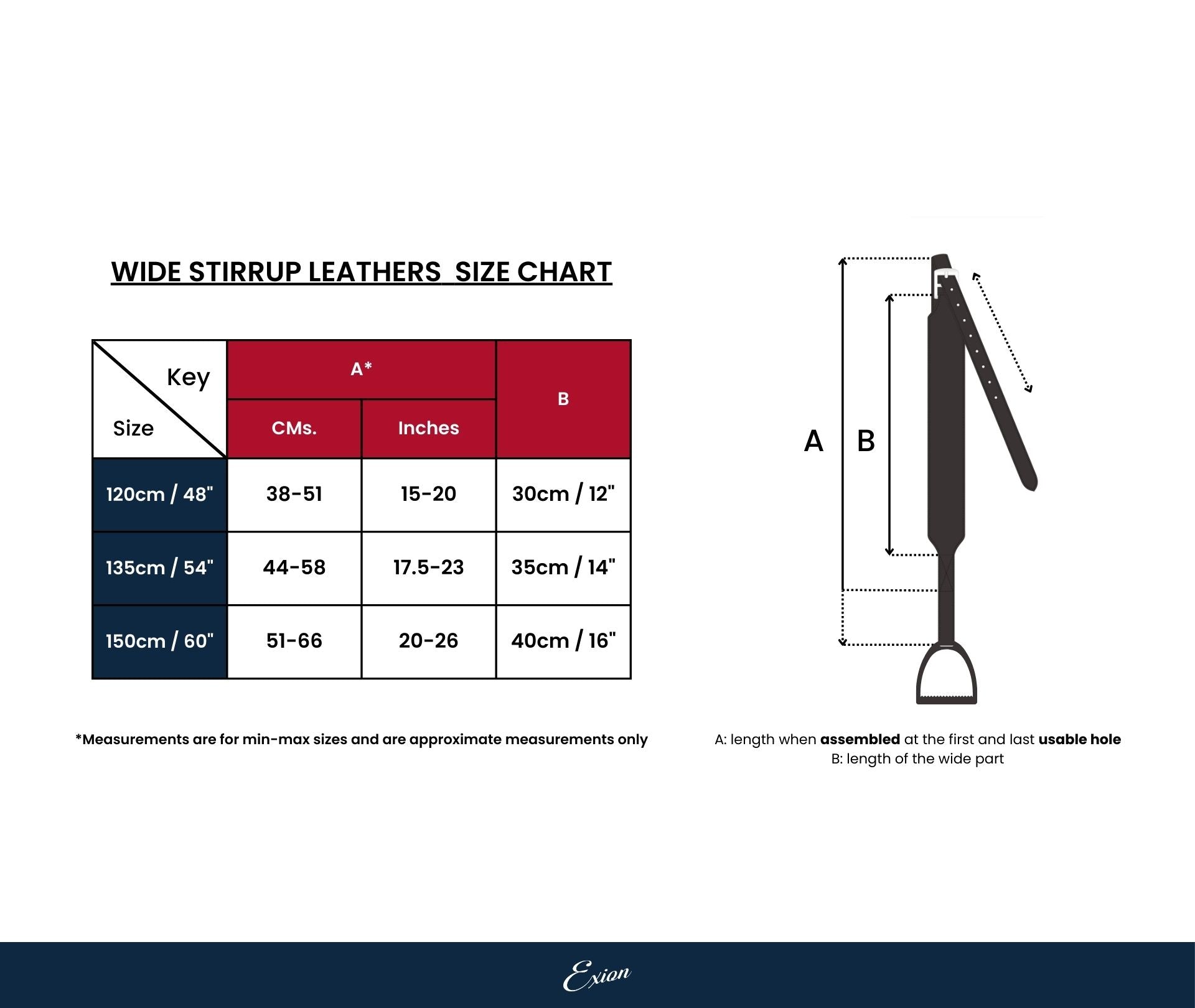 ExionPro Wide Stirrup Leathers - HT Animal Supply