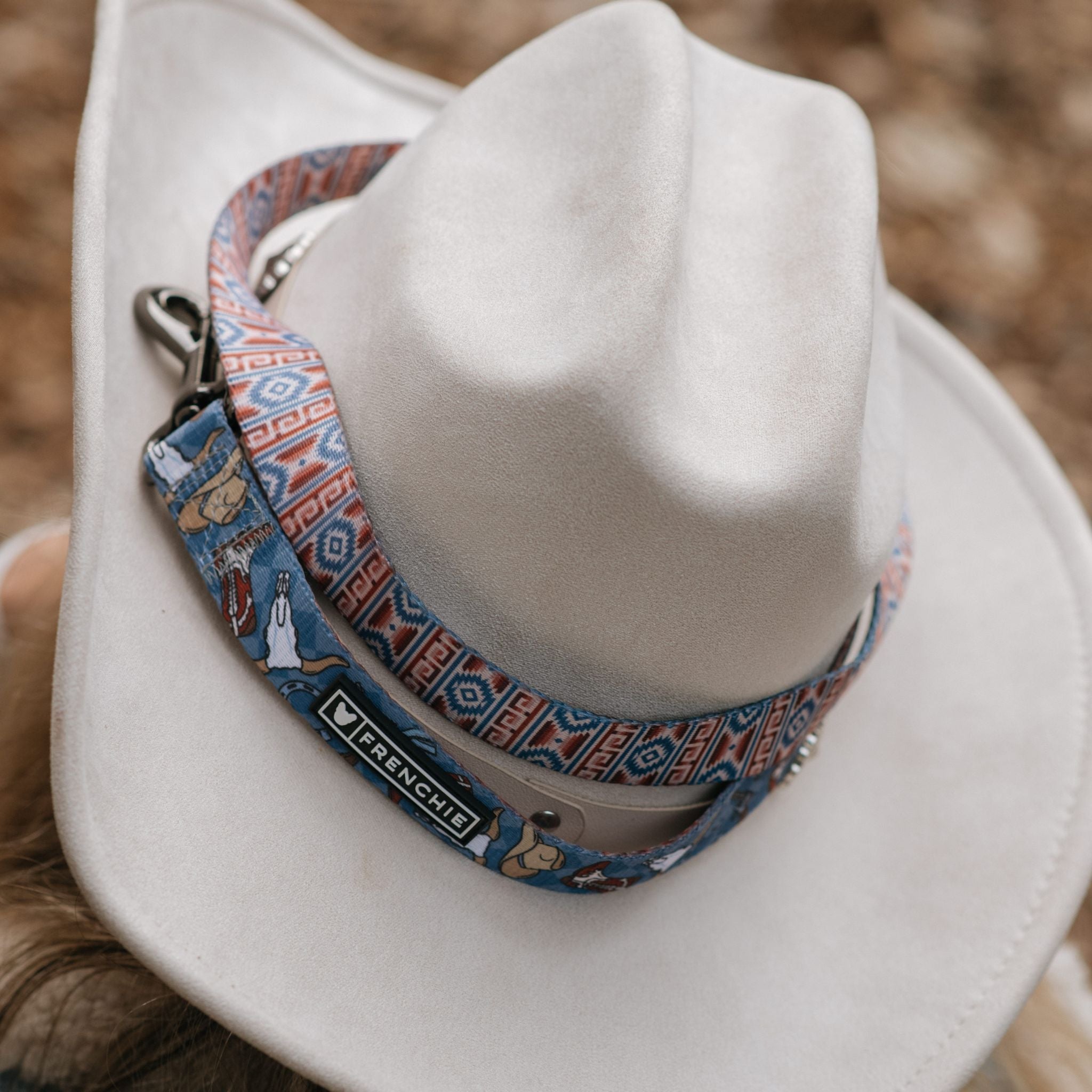 Frenchie Comfort Leash - Wild West (Blue)