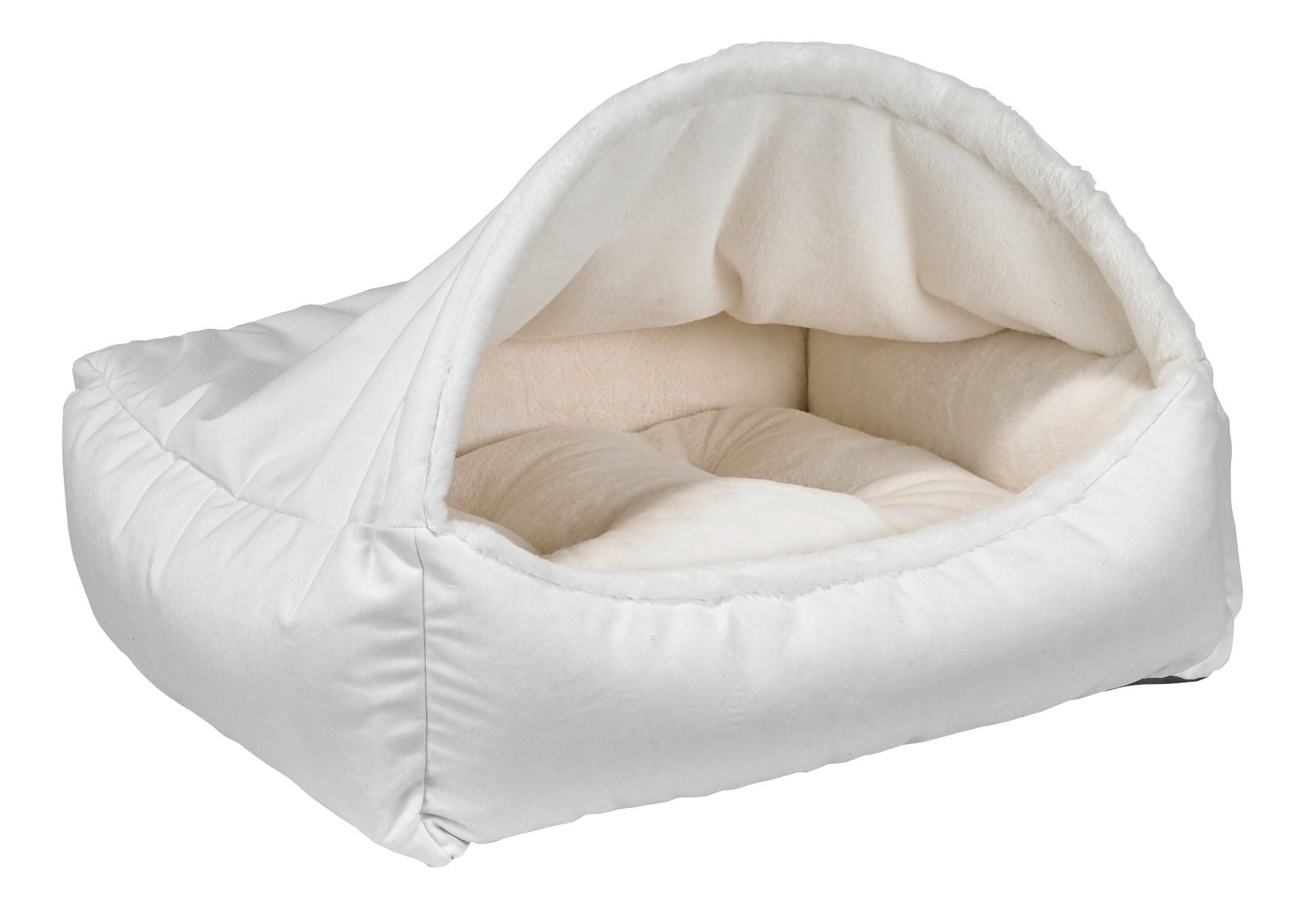 Winter White-Faux Fur Canopy Bed