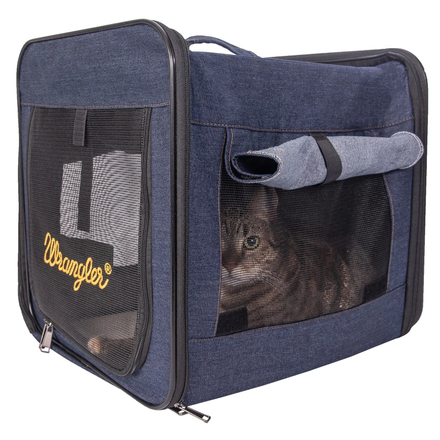 Wrangler Collapsible Crate Dark Blue