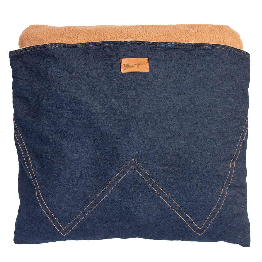 Wrangler® Denim Envelope Snuggle Bed Dark Blue