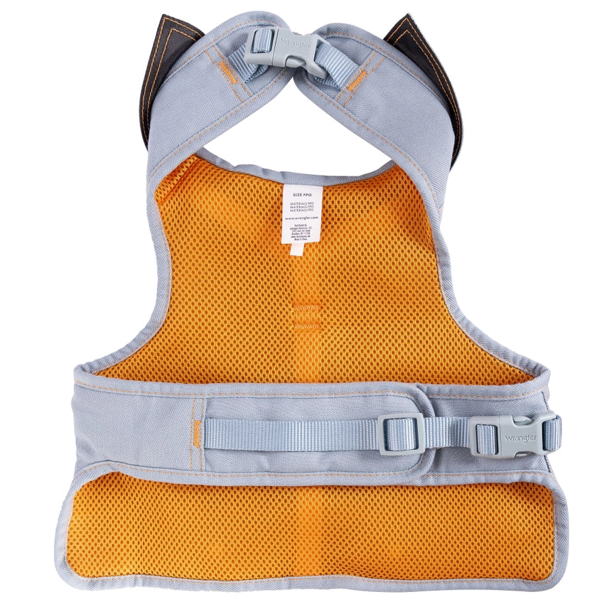 Wrangler Denim and Sherpa Vest Harness Light Wash