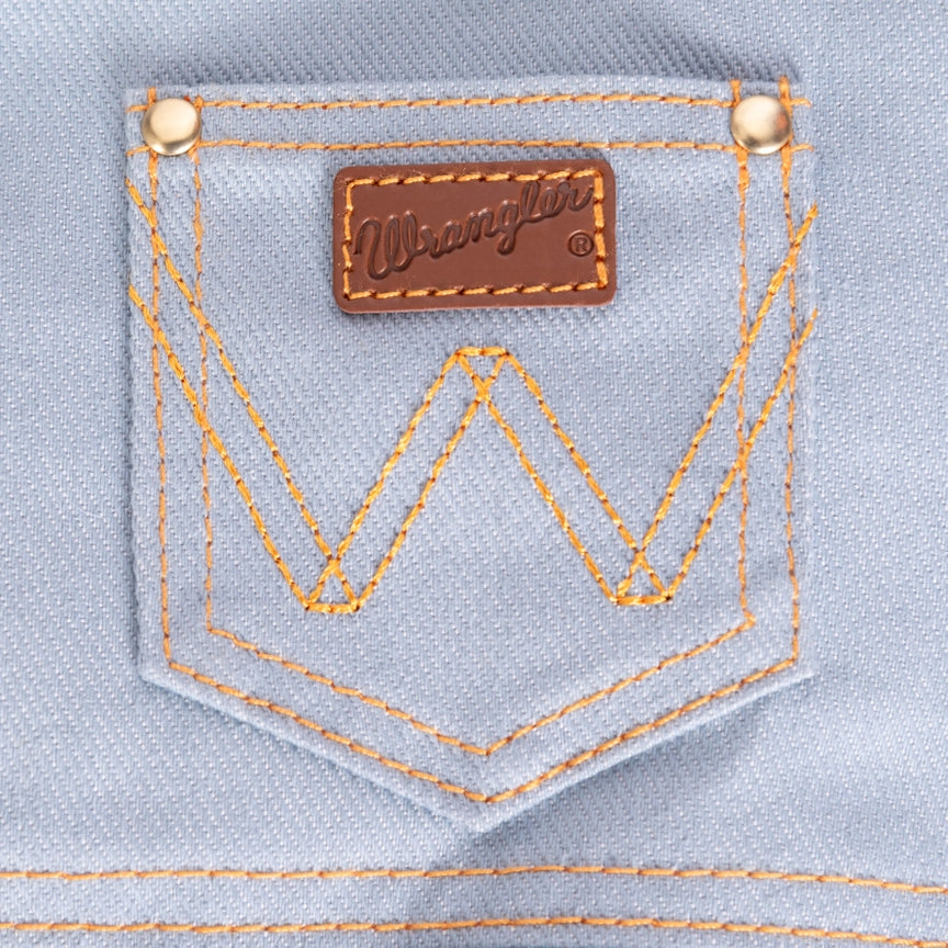 Wrangler Denim and Sherpa Vest Harness Light Wash
