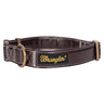 Wrangler® Faux Leather Collar with Gold Buckle Dark Brown