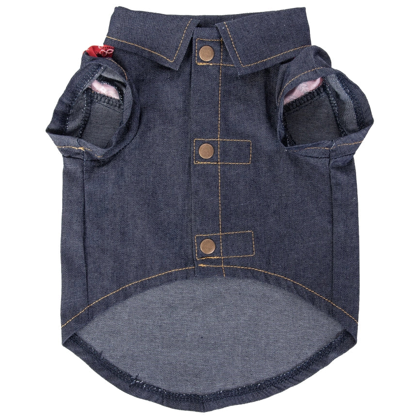 Wrangler® Pattern Yoke Denim Shirt – Dark Blue