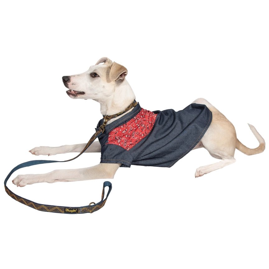 Wrangler® Pattern Yoke Denim Shirt – Dark Blue