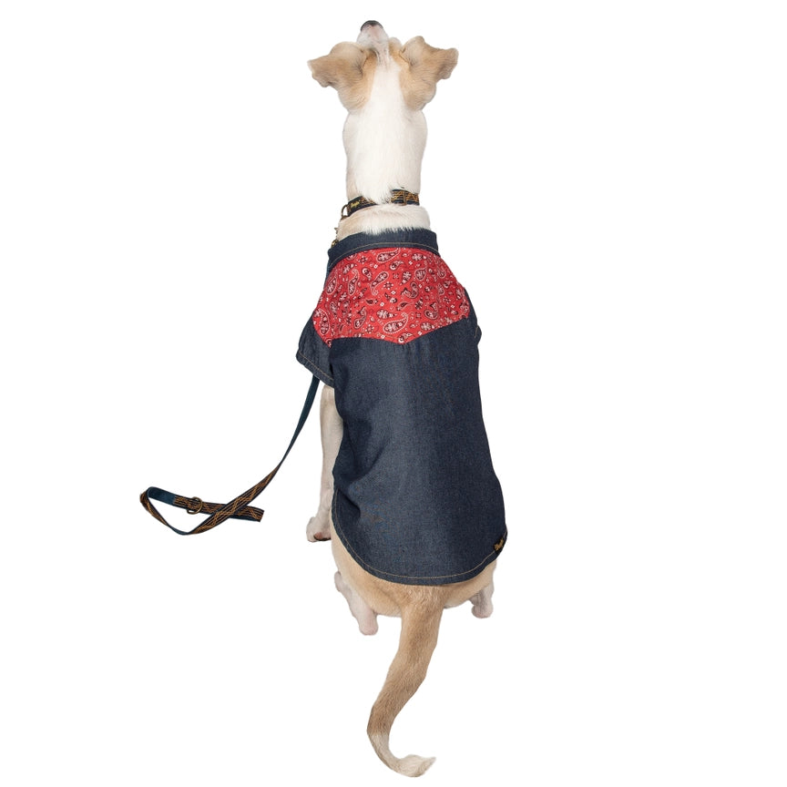 Wrangler® Pattern Yoke Denim Shirt – Dark Blue