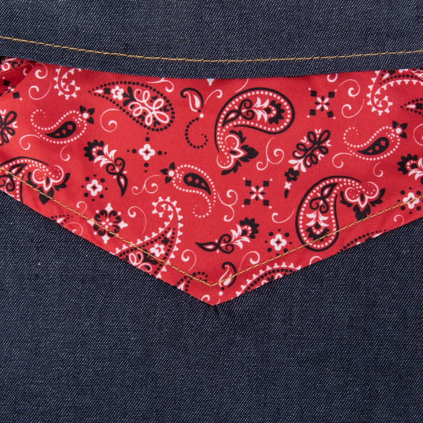 Wrangler® Pattern Yoke Denim Shirt – Dark Blue