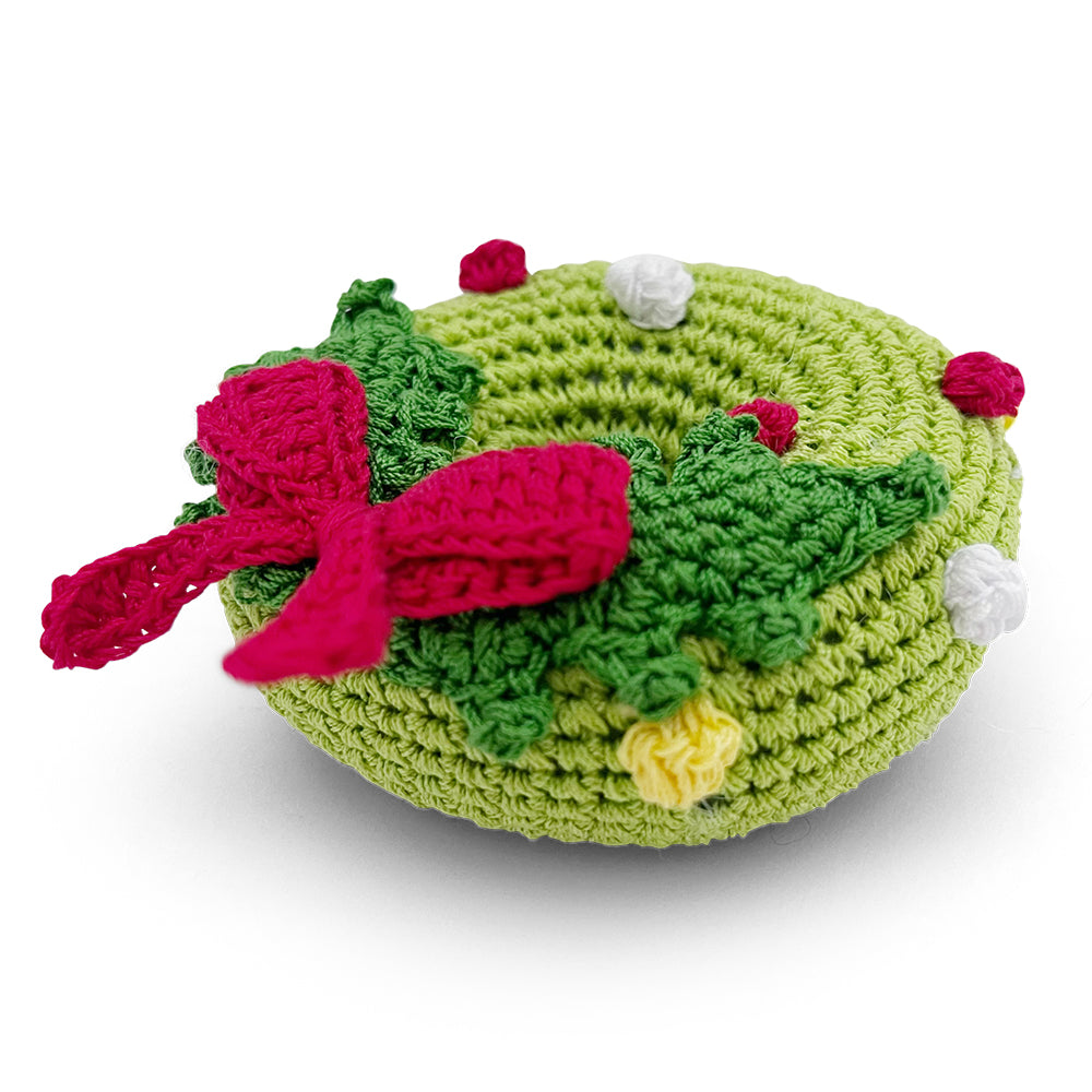 DOGO Christmas Wreath Crochet Dog Toy
