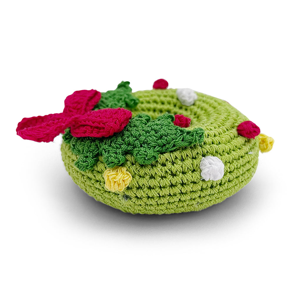 DOGO Christmas Wreath Crochet Dog Toy