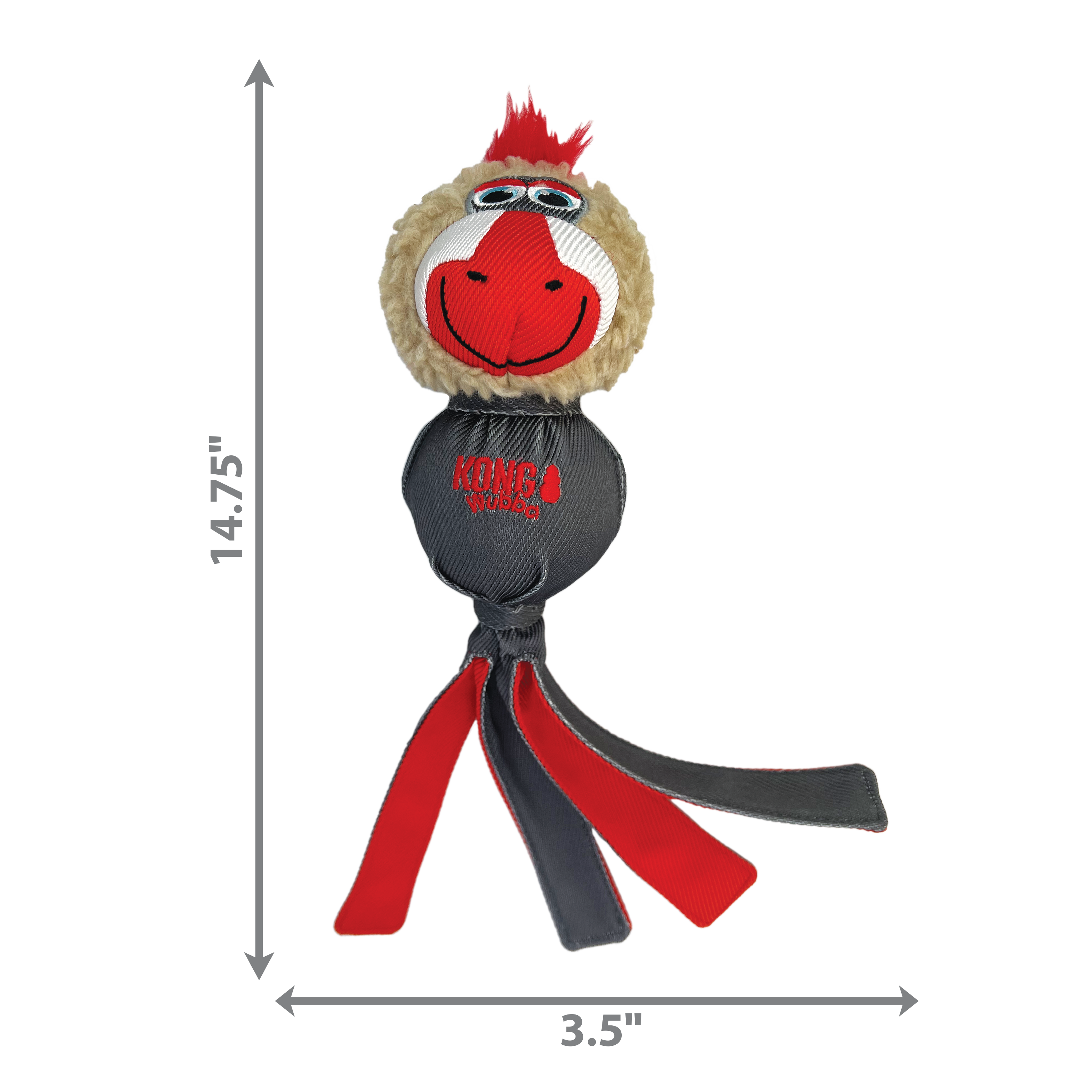 Kong Large Dog Wubba Zoo Mandrill - HT Animal Supply