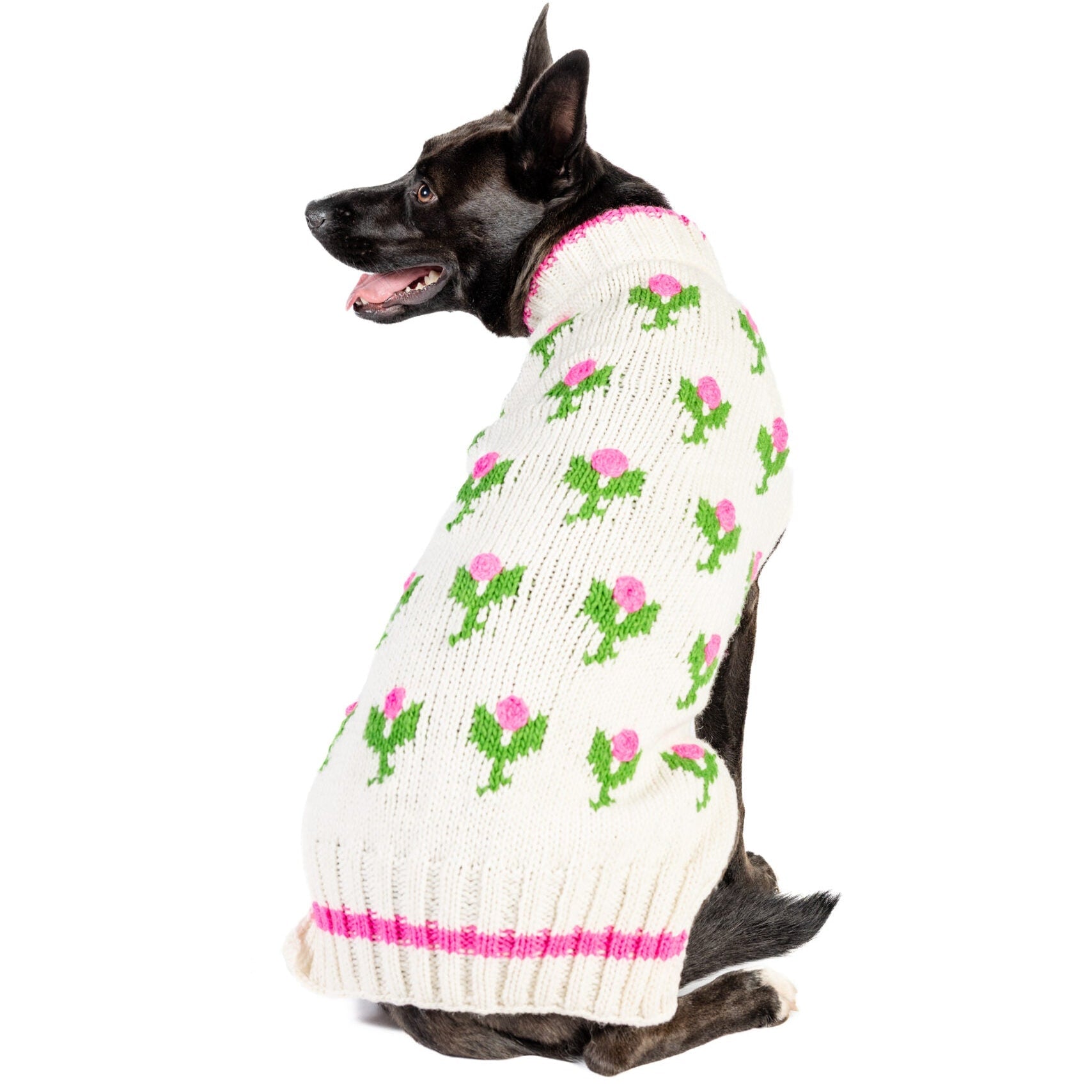 Chilly Dog Rose Bud Knit Wool Dog Sweater