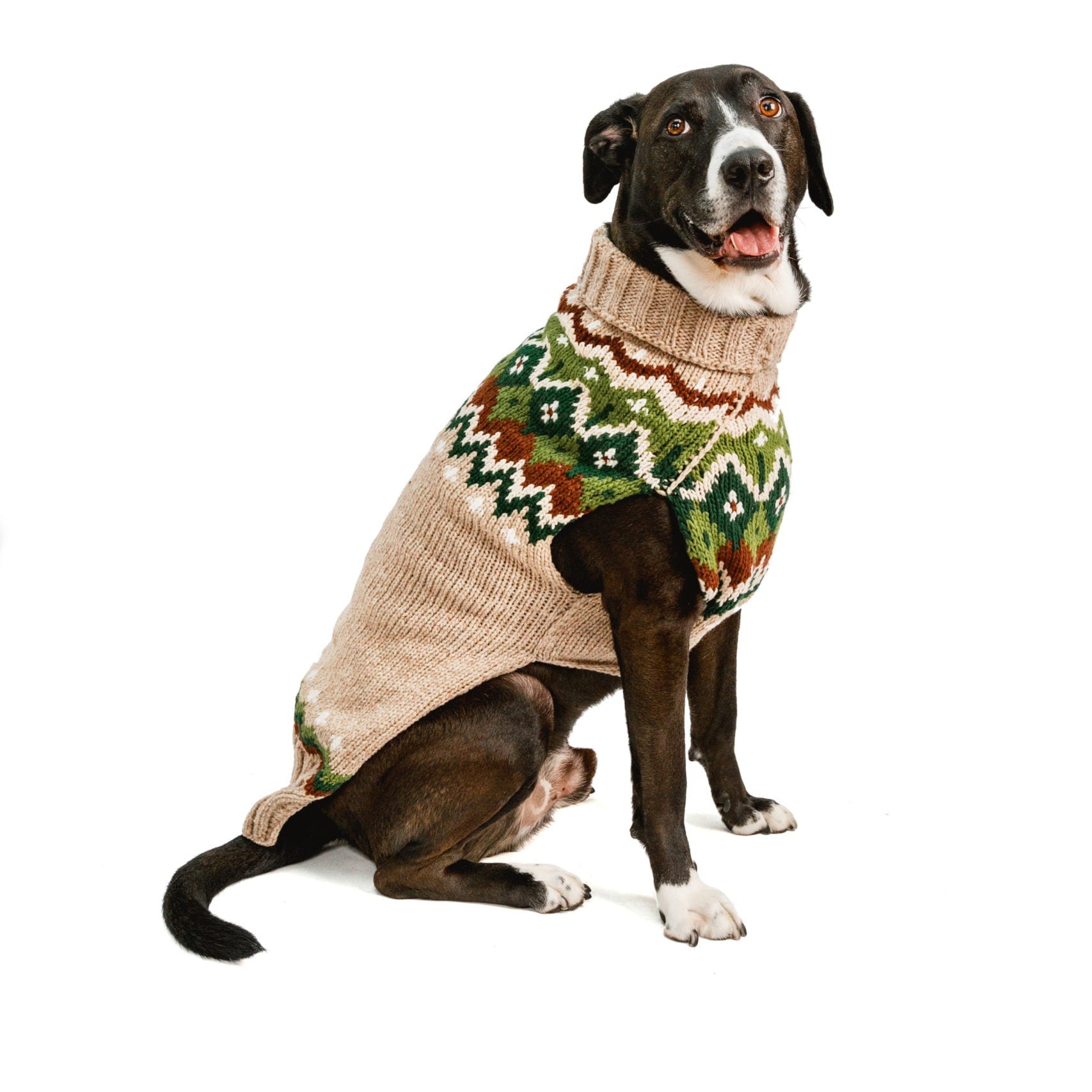 Chilly Dog Ragg Wool Fair Isle Dog Sweater