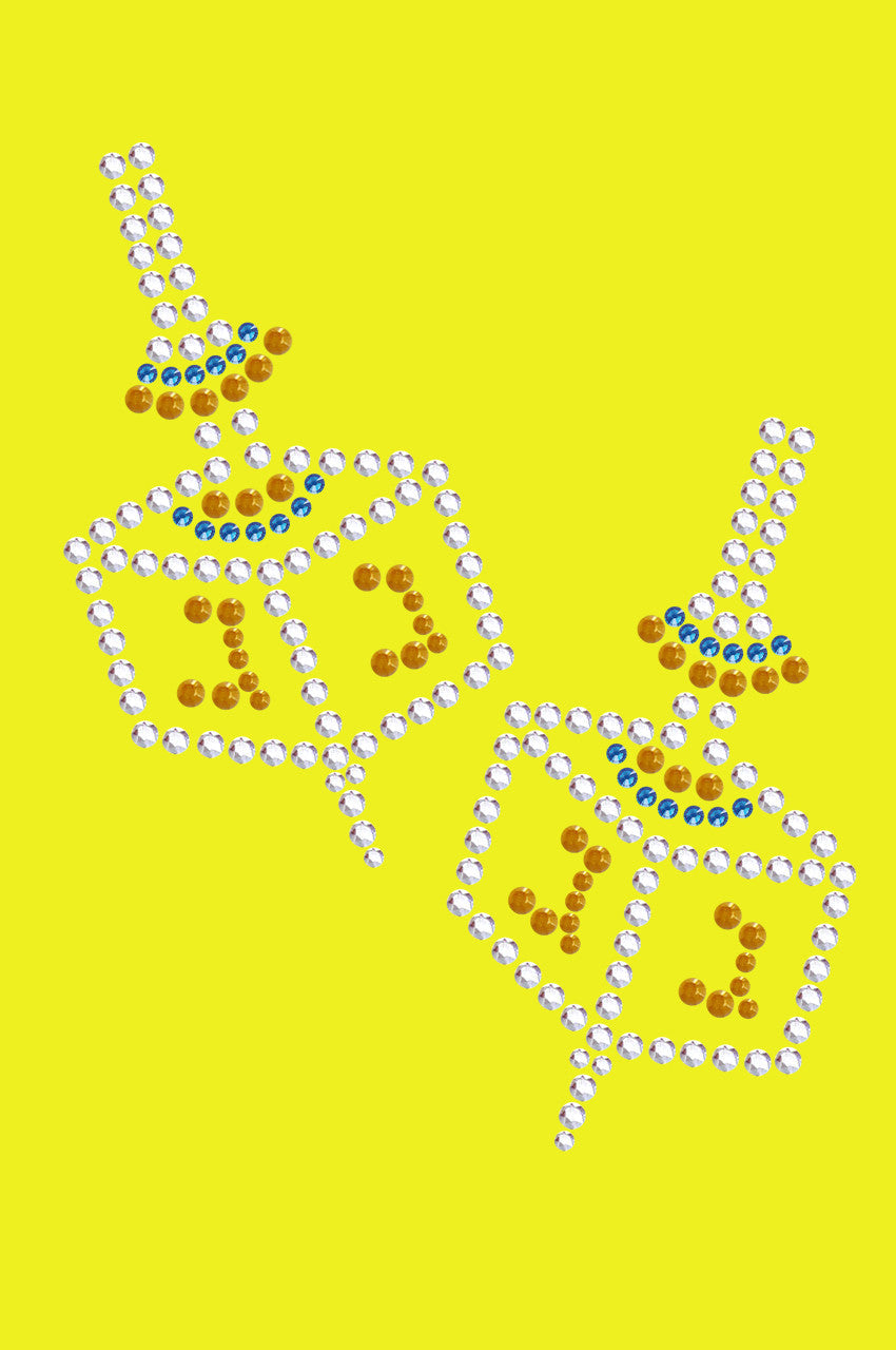 Dreidel Blue & Gold (Small)- Bandanna