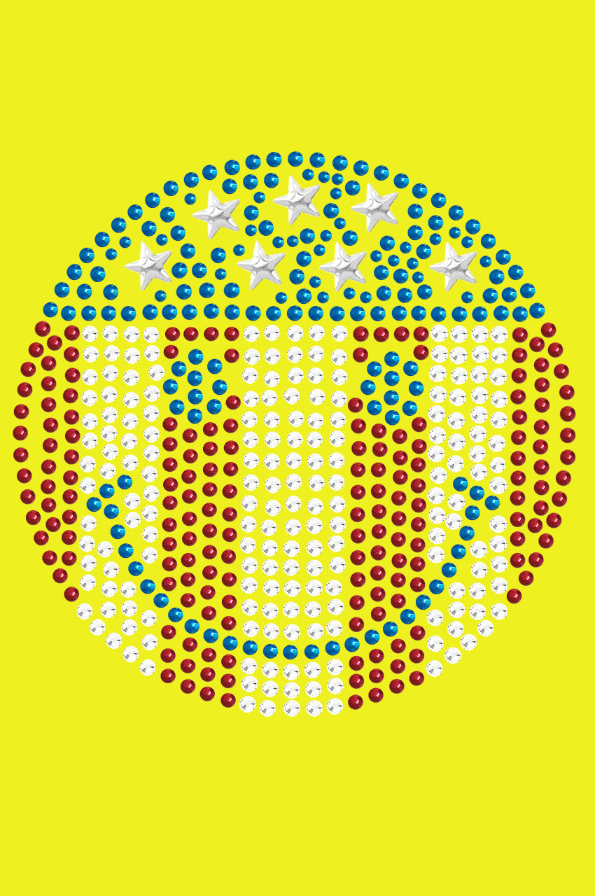 Happy Face Red, White, & Blue -Bandanna