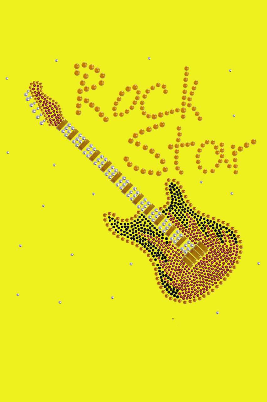 Rock Star with Red & Gold Guitar - Bandanna