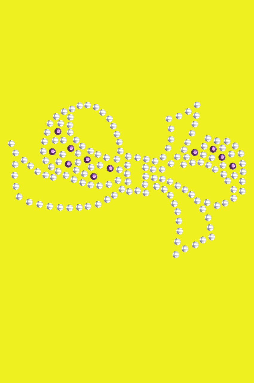 Bow (Purple & Silver) - Bandanna