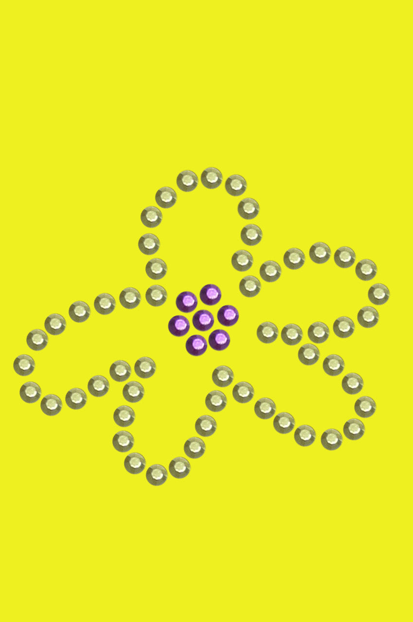 Lime & Purple Flower - Bandanna