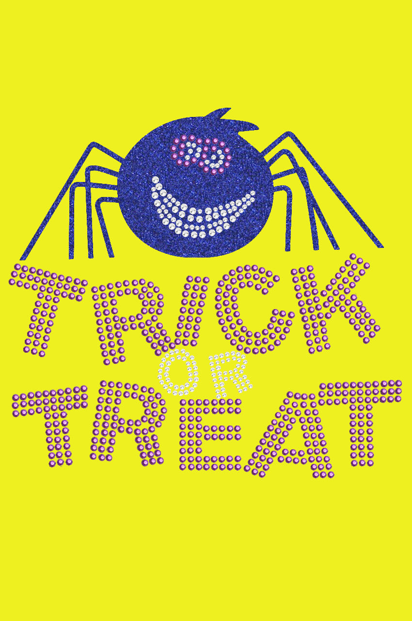 Trick or Treat with Blue Glitter Spider - Bandanna