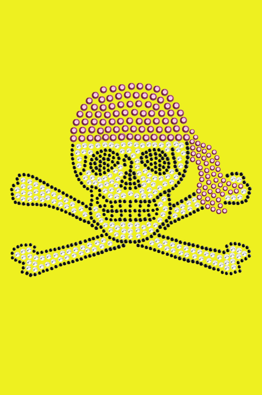 Skull with Pink Bandanna - Bandanna