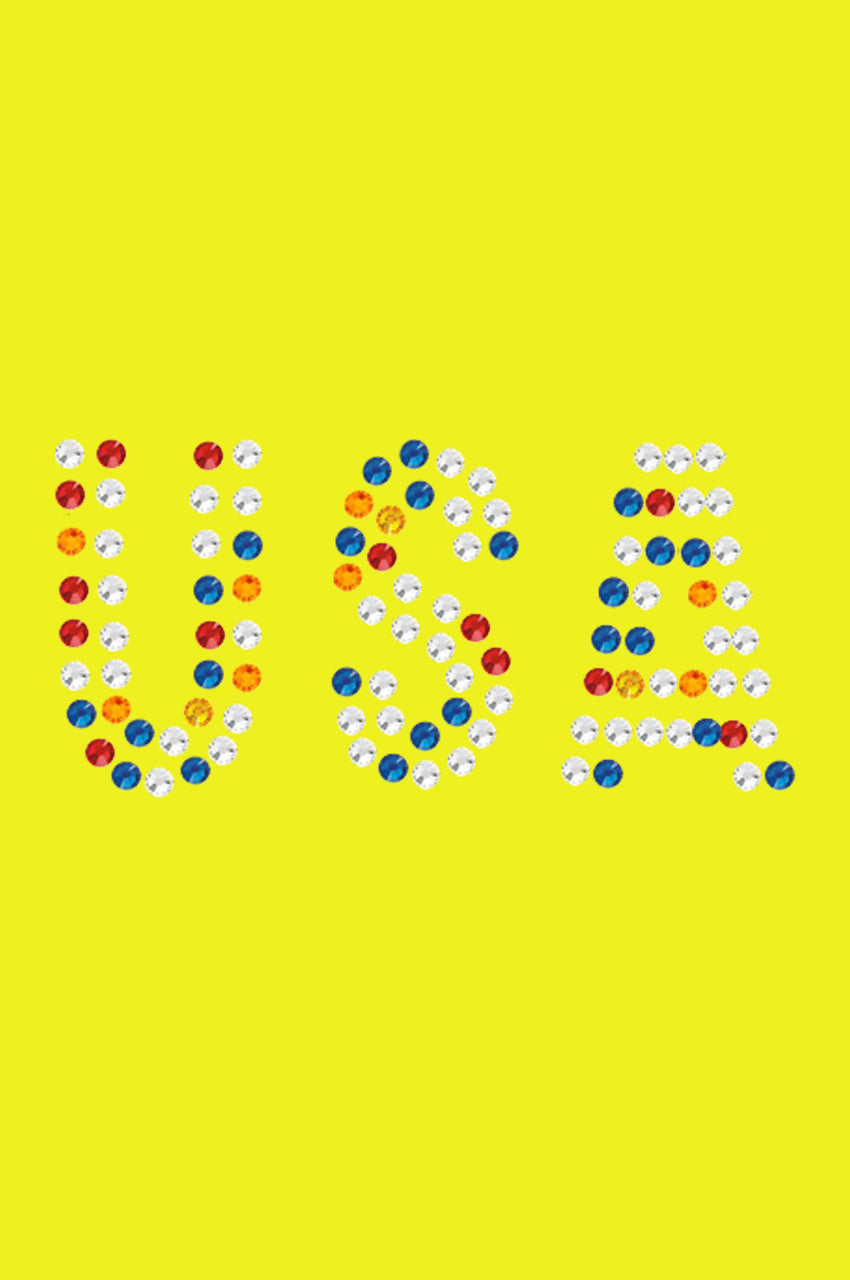 USA - Multicolor Rhinestones - Bandanna