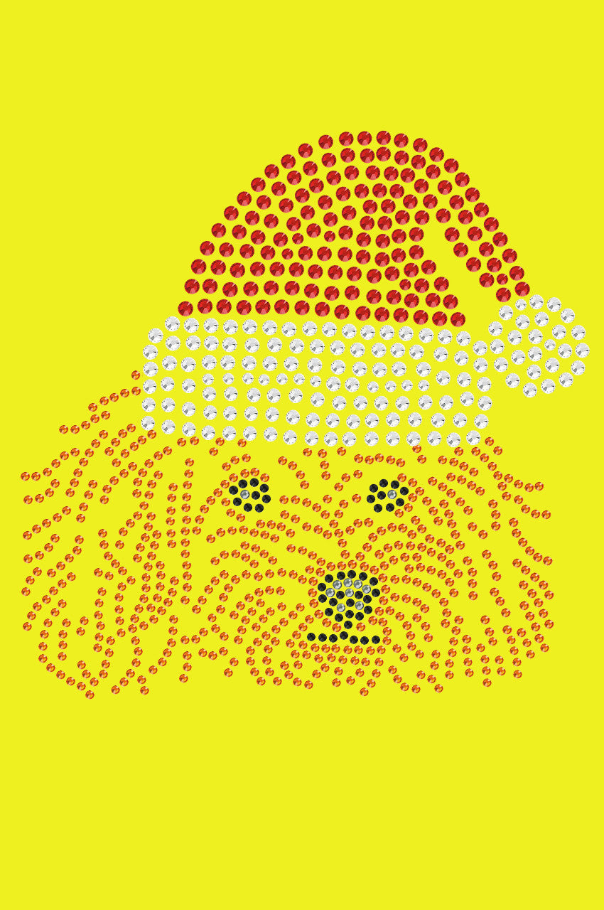 Poodle (Teddy) with Santa Hat - Bandana