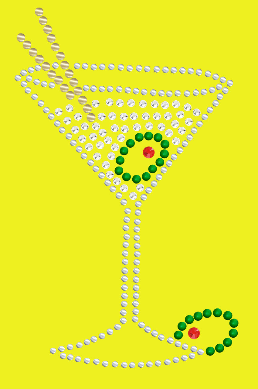 Martini (Silver Rhinestone) - Bandanna