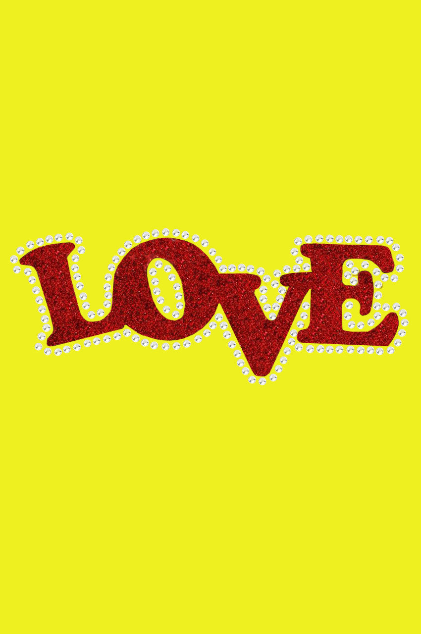 Love (Red Glitter) Bandanna