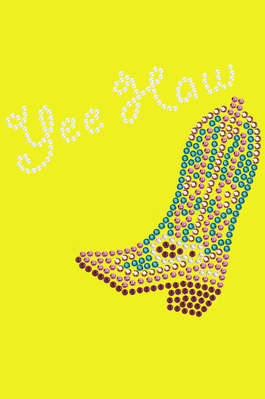 Boot (Pink & Turquoise with Yee Haw) - bandana