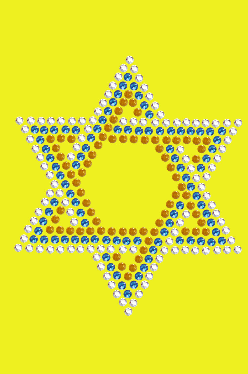 Star of David Blue & Gold (Small)- Bandanna