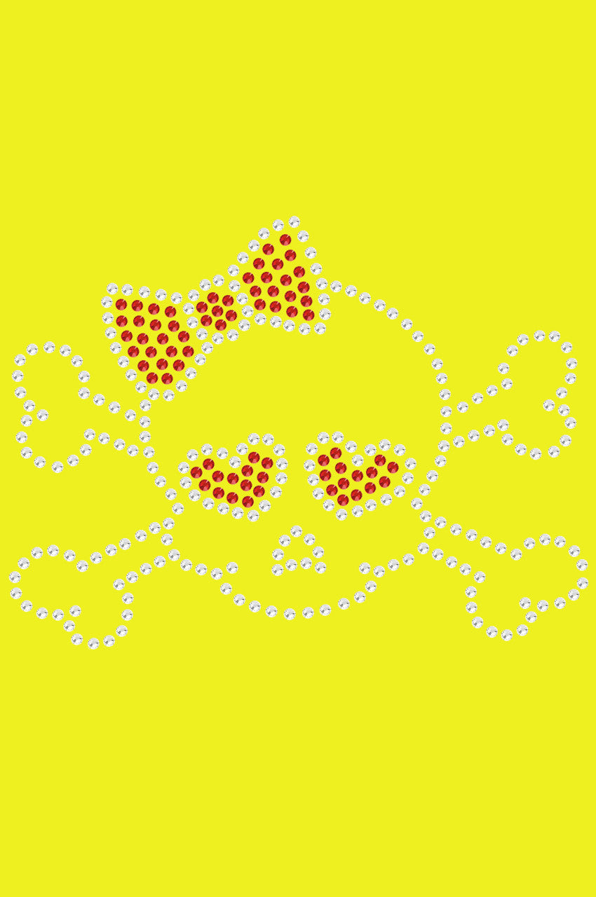 Skull with Red Bow Bandanna