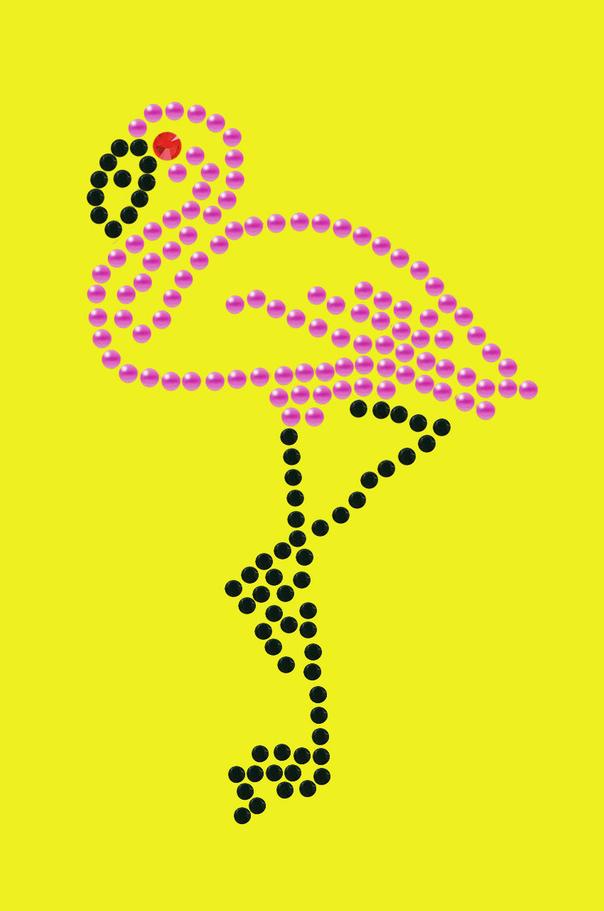 Pink Flamingo with Black Legs - Small - Bandanna