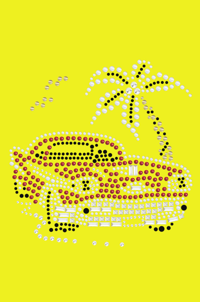 Car with Palm Tree (Red) - Bandanas