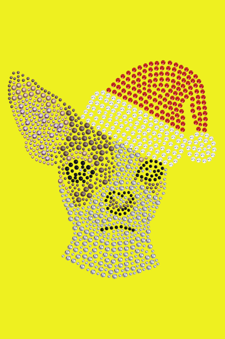Chihuahua Face with Santa Hat - Bandana