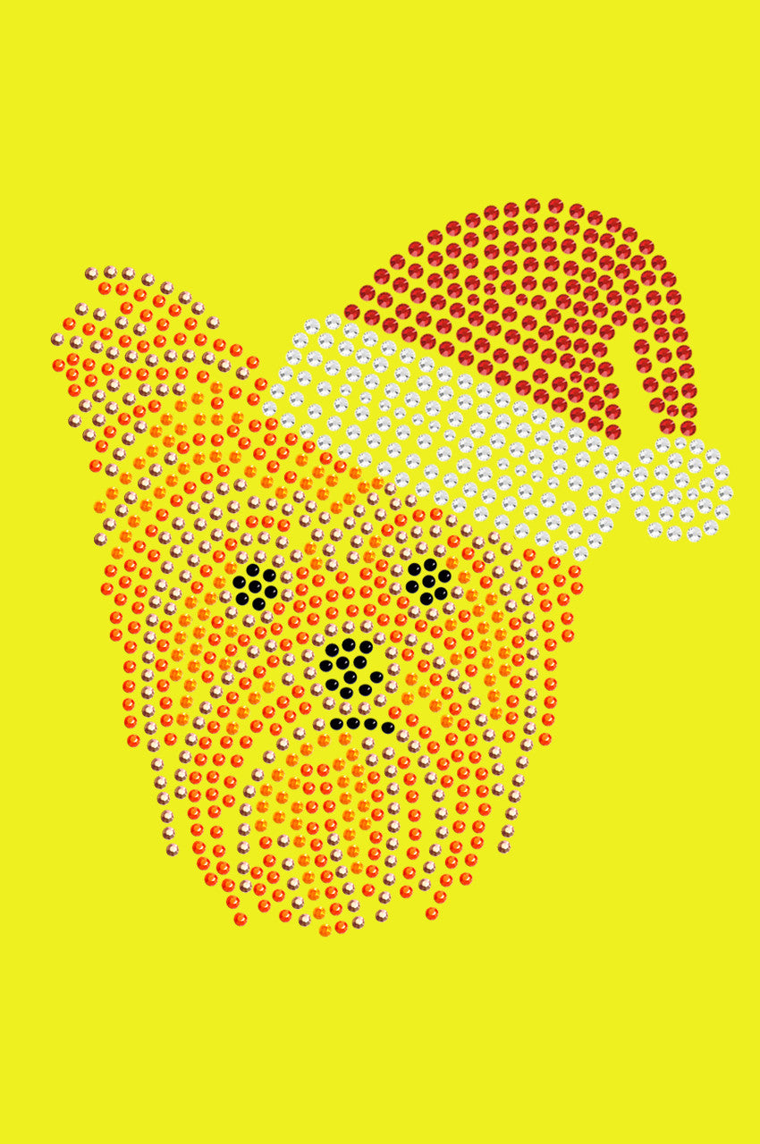 Yorkie Face 2 with Santa Hat - Bandana