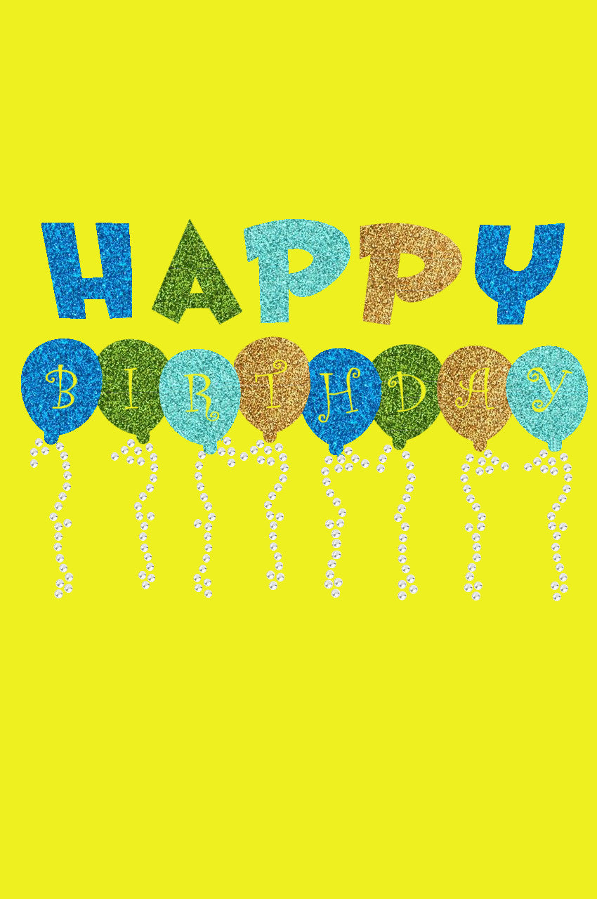 Happy Birthday Balloons (Blue) - Bandana