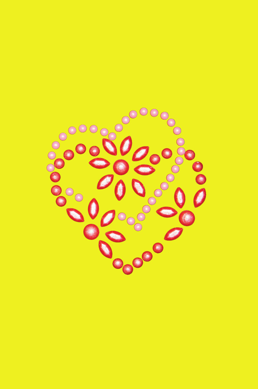 Pink & Red Flower Heart Bandanna