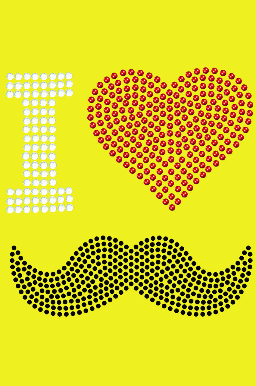 I Love Mustache Bandanna