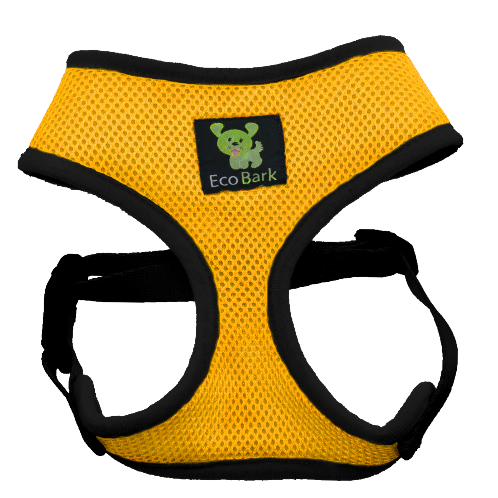 EcoBark Yellow Dog Harness - Over-the-Head Soft Mesh Dog Vest Halter for Small to Medium Dogs and Puppies