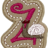 Curly Pink Z - Patch