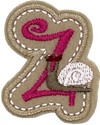 Curly Pink Z - Patch