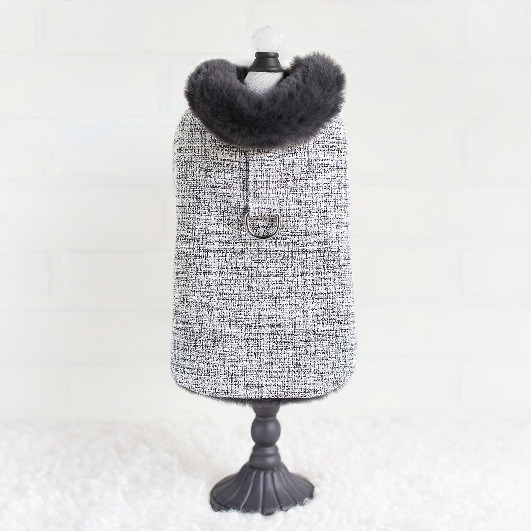Hello Doggie Zha Faux Fur Peach Dog Coat