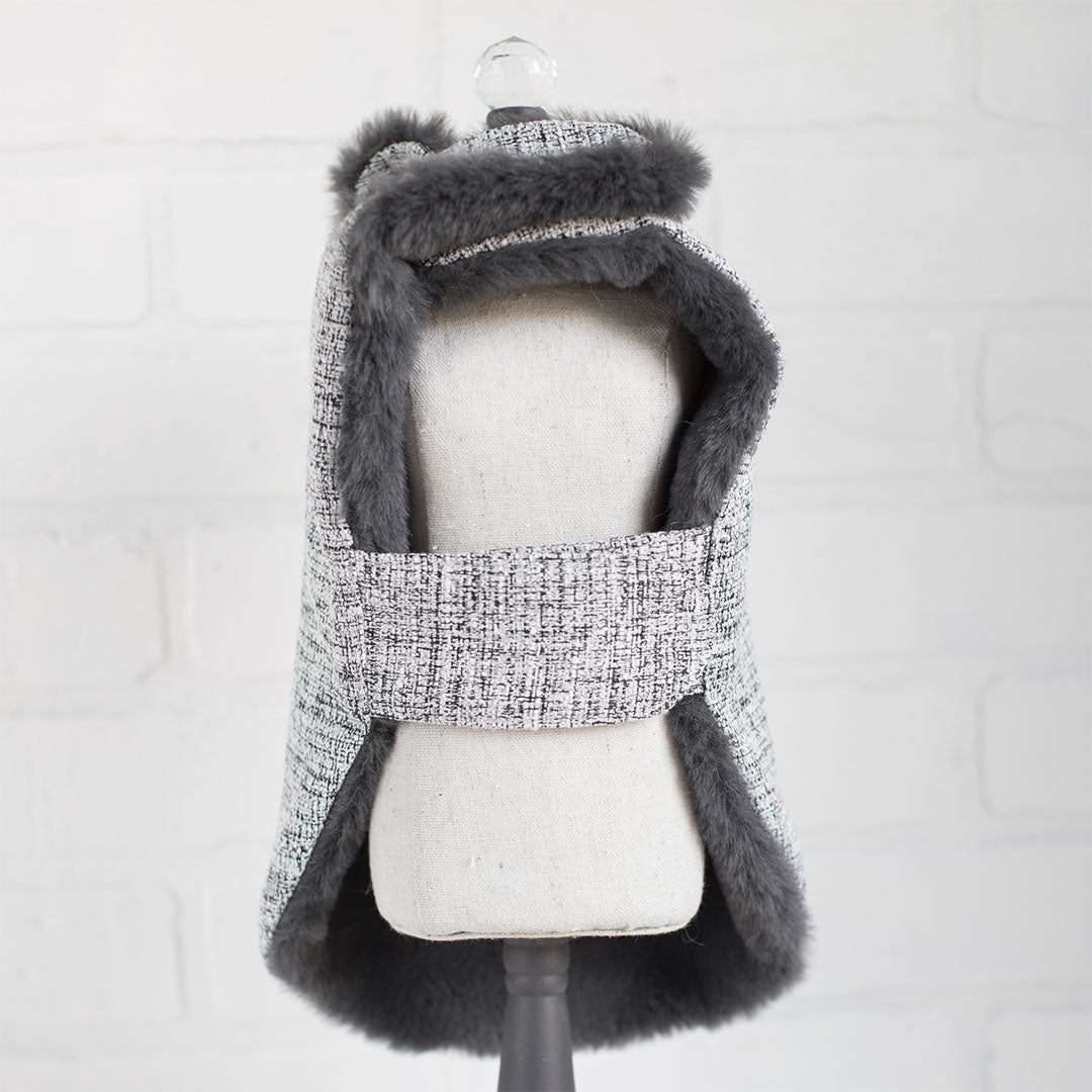 Hello Doggie Zha Faux Fur Peach Dog Coat