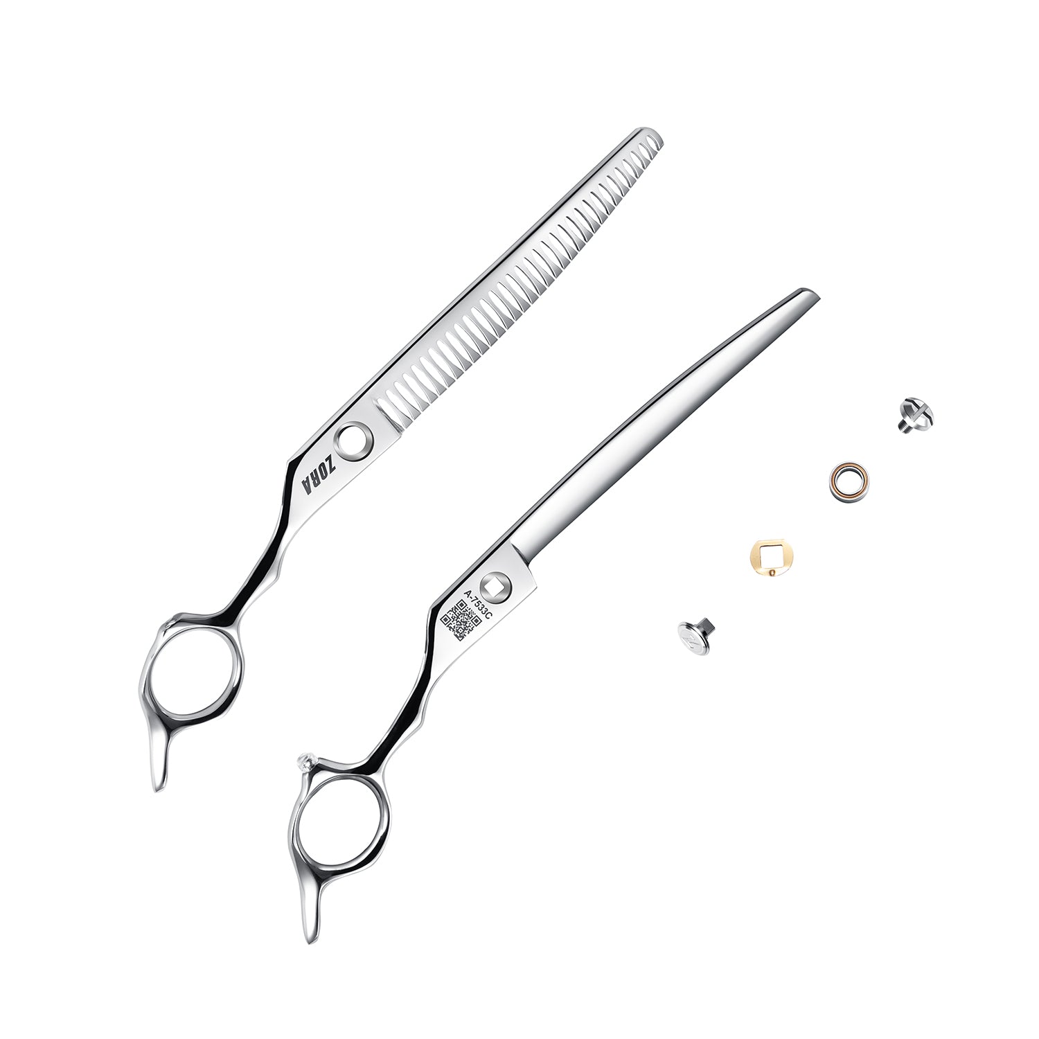 Zora Pet Grooming Curved Blender Shear - Model A-7533C | HT Animal Supply