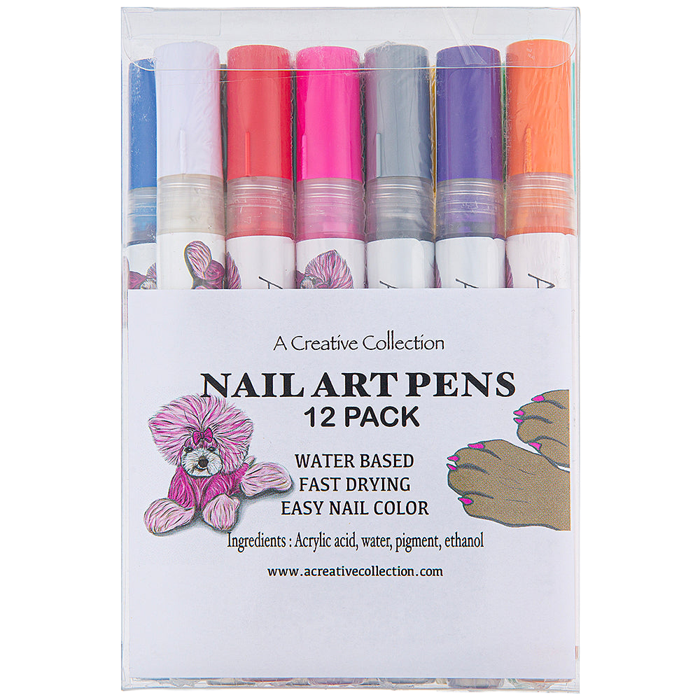 Nail Art Pen (Pack of 12) by A Creative Collection