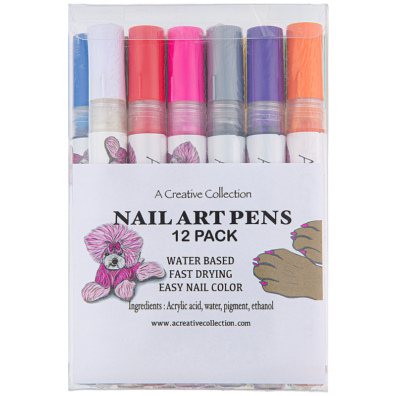 Nail Art Pen (Pack of 12) by A Creative Collection