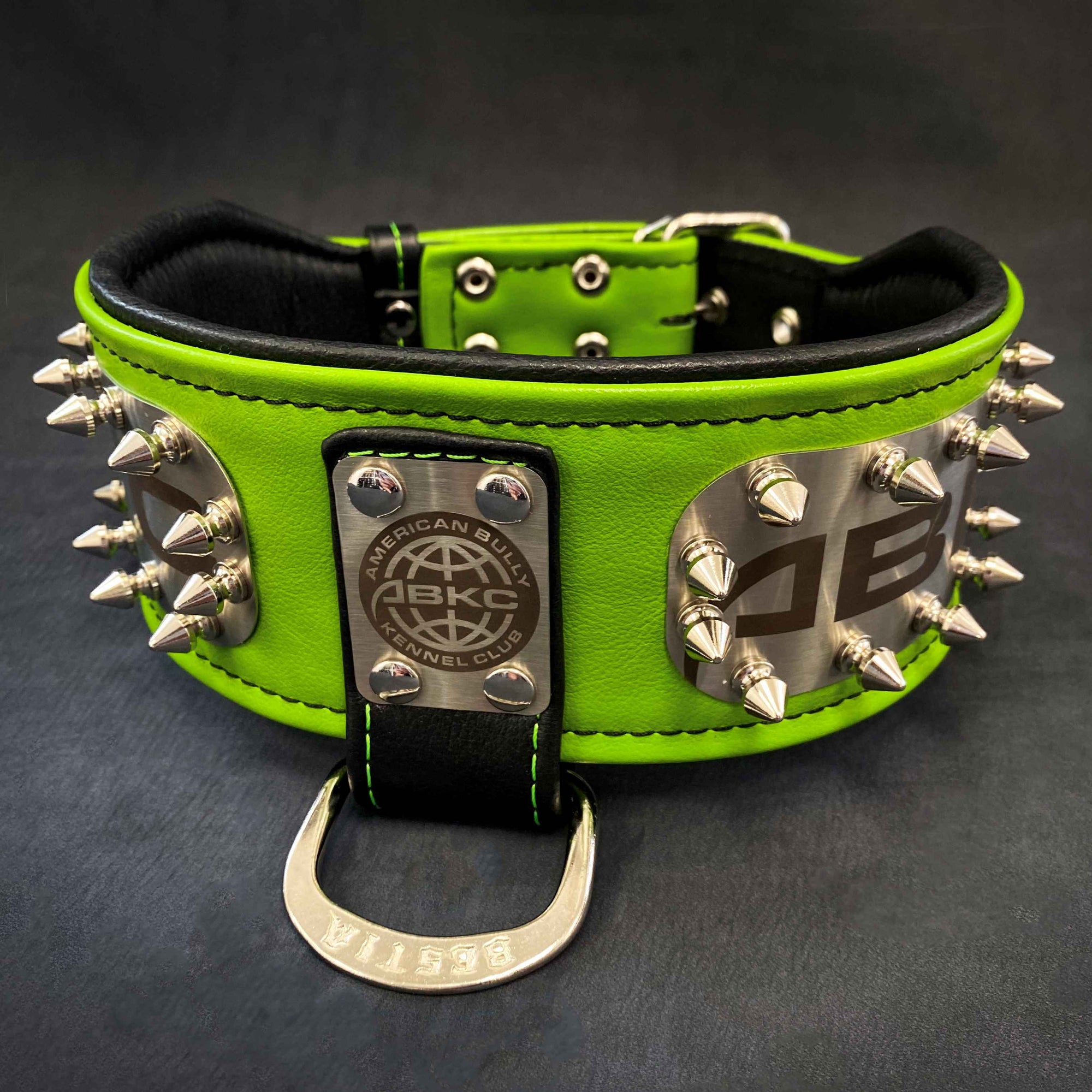 Bestia ABKC Leather Dog Collar