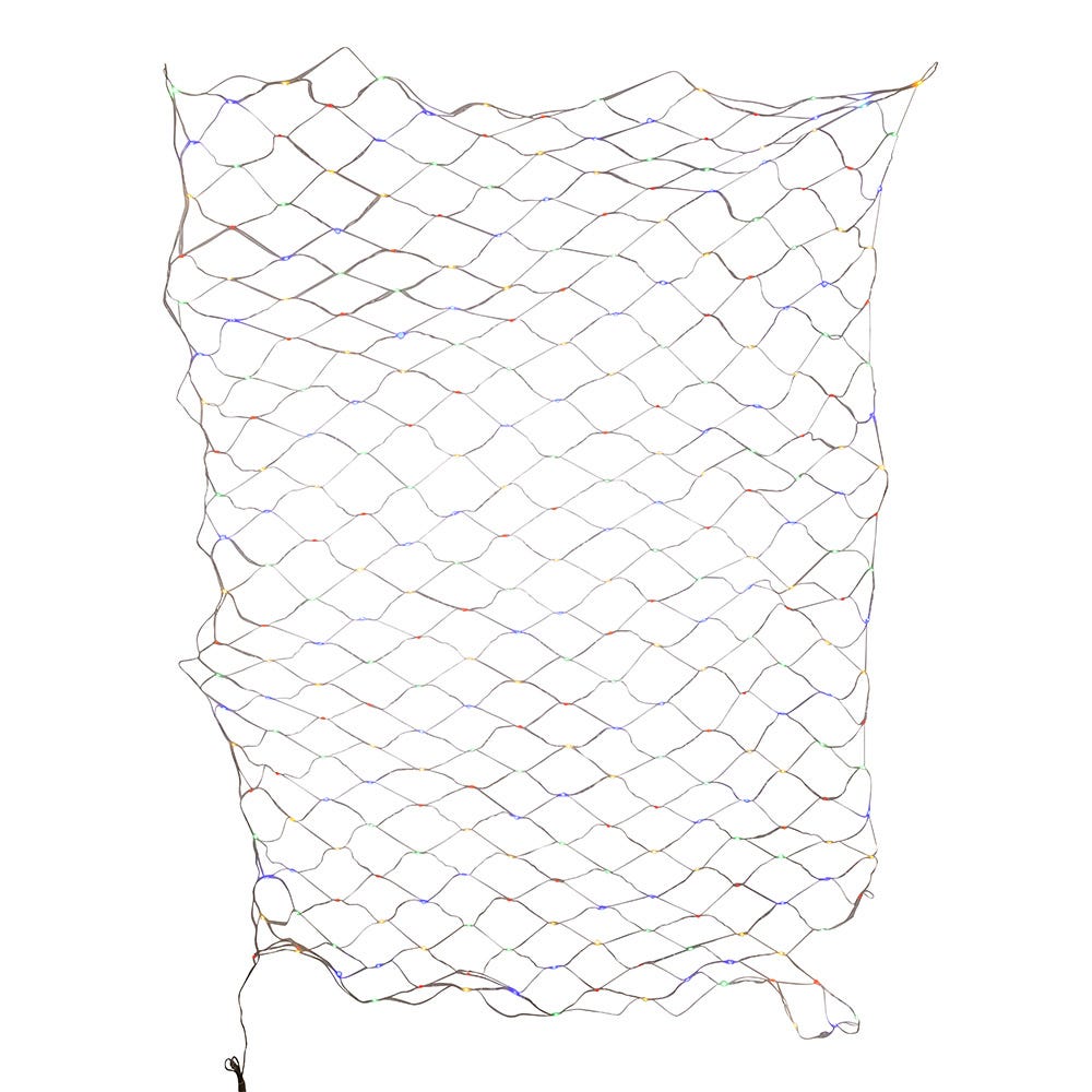 Kurt Adler 300-Light 6-Foot Starburst Multi LED Net Light