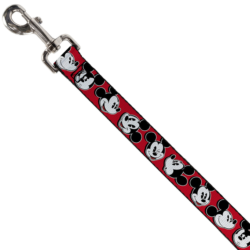 Dog Leash - Mickey Mouse Expressions Red/Black/White