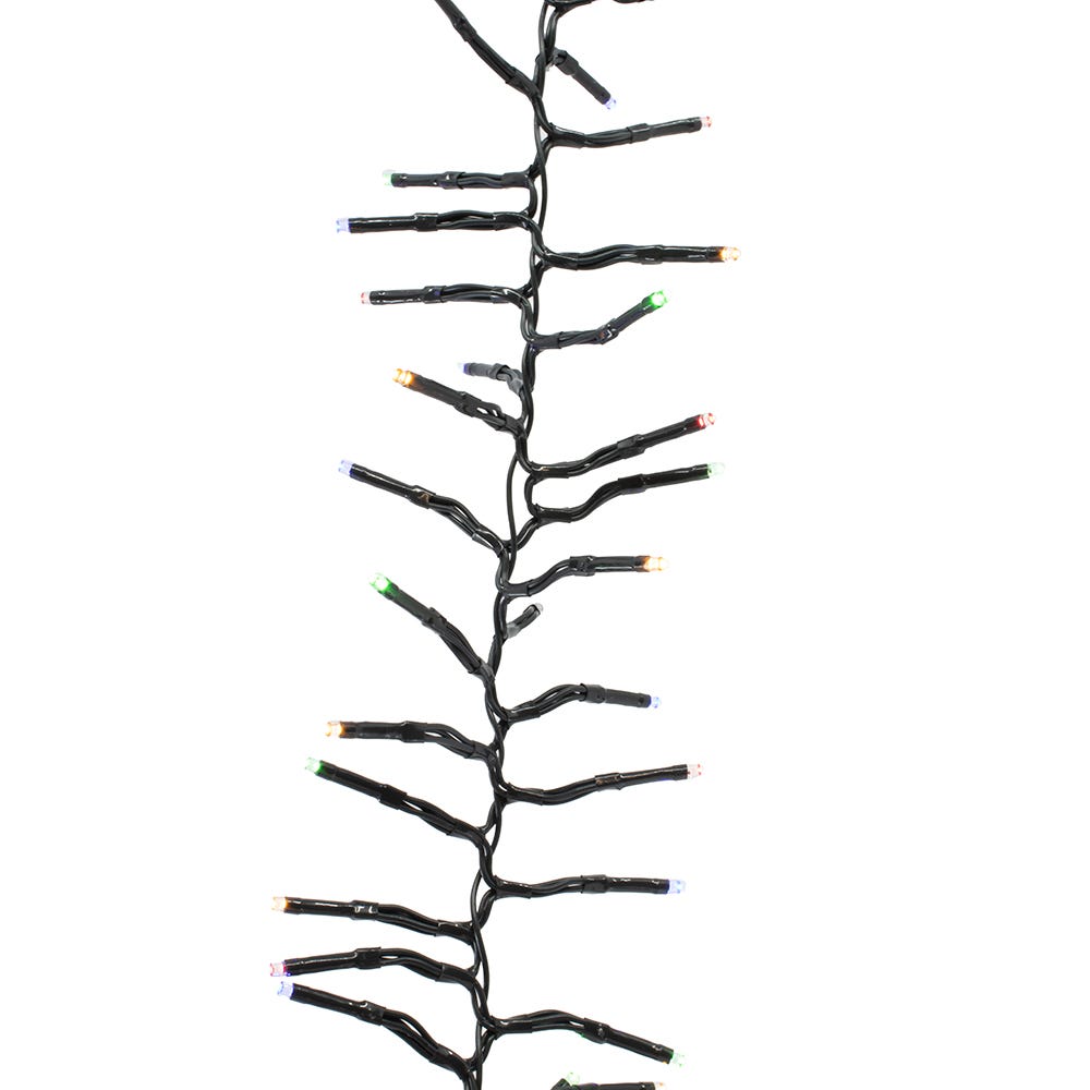 Kurt Adler CUL 1000-Light 33-Foot Cluster Garland with Multi-Color 3MM LED Bulbs